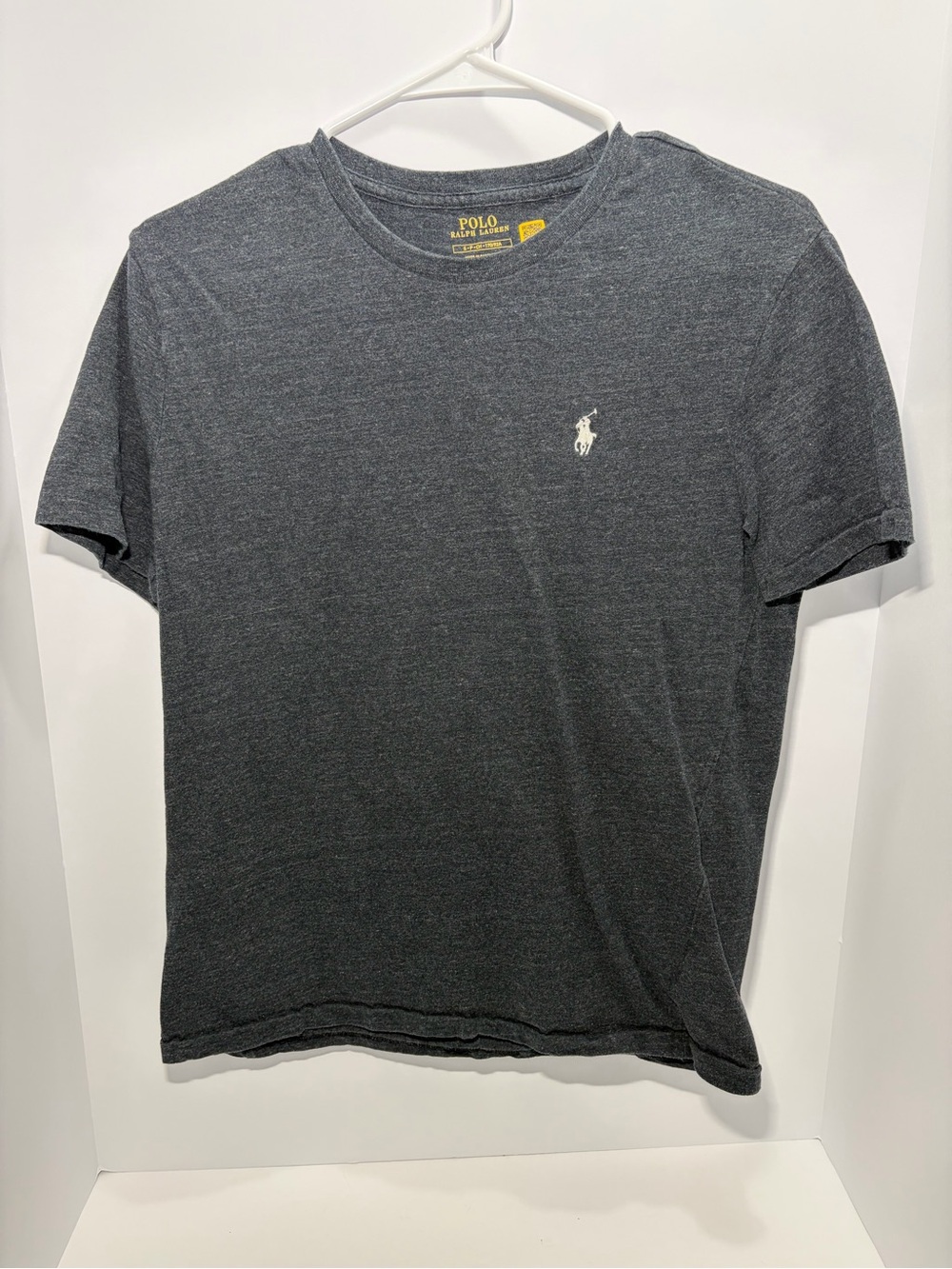 Polo by Ralph Lauren Charcoal Crew Neck Tee with White Pony